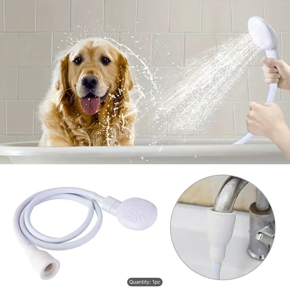 Multi-functional Dog/kid Shower Attachment Head,Rubber Bath Sprayer With Hose